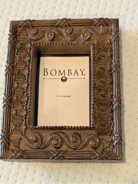 Bombay Carved Ornate Brown 3x4 Frame